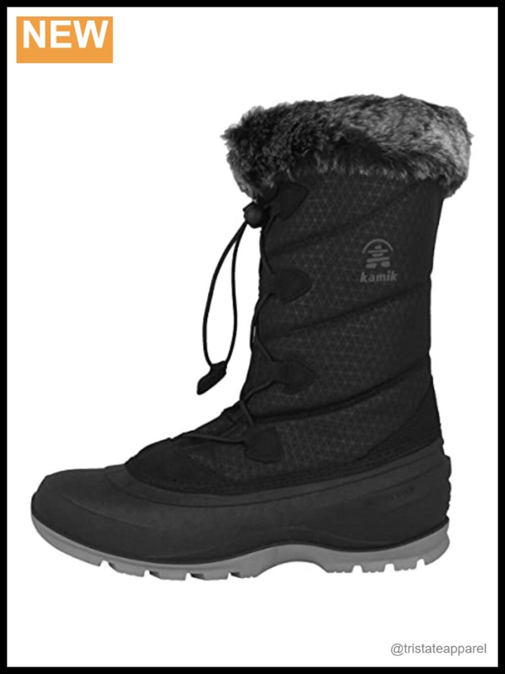 Waterproof Snow Boots Mid-Calf Lace-Up Faux Fur Lining Insulated Winter